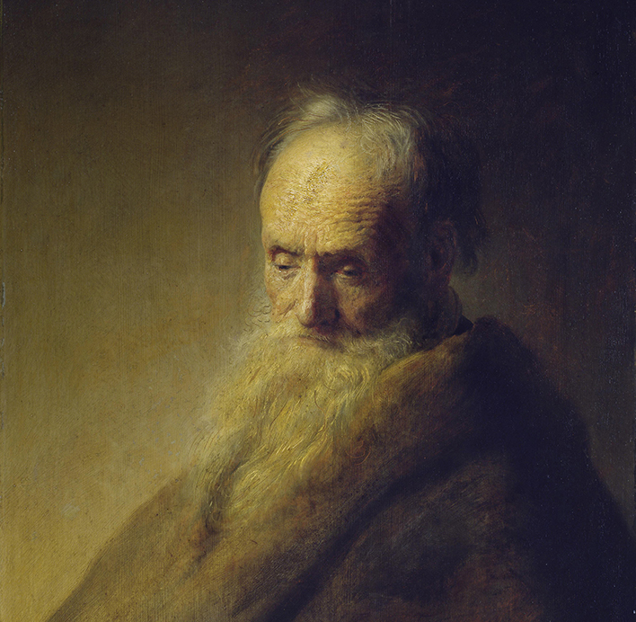 Brustbild eines alten Mannes